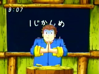 Junpei teaches the in-training Digimon