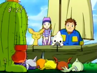 All of the Digimon from Primary Village wishes them a fond farewell